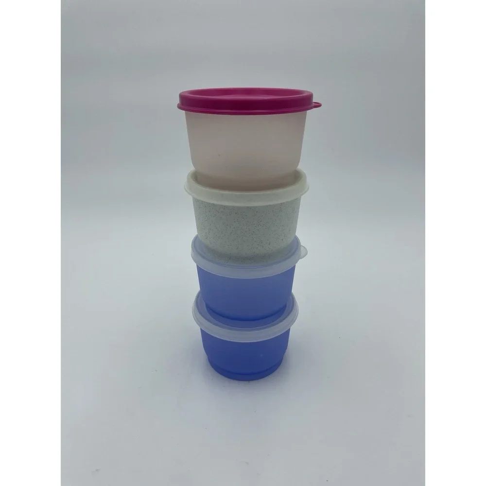 Tupperware 4-oz. Snack Cups w/Seals Set of‎ 4 Mixed Colors